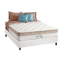 Cama Box Casal: Colchão Molas Anjos Superlastic King Best + Base CRC Courano Branco(138x188)