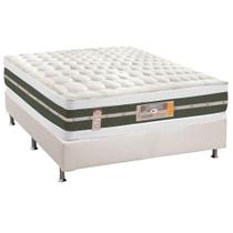 Cama Box Casal: Colchão Molas Bonnel Castor Silver Star Air DF + Base CRC Courano Branco(138x188)
