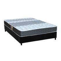 Cama Box Casal: Colchão Molas Castor Bonnel Class Slim + Base CRC Suede Black(138x188) Cama Box Casal: Colchão Molas Castor Bonnel Class Slim + Base CRC Suede Black(138x188)