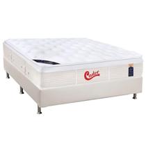 Cama Box Casal: Colchão Molas Castor Pocket Gold Star Vitagel + Base CRC Courano Branco(138x188)