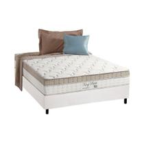 Cama Box Casal: Colchão Molas Ensacadas Anjos MasterPocket King Best + Base CRC Courano Branco(138x188)
