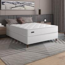 CAMA BOX CASAL + COLCHÃO MOLAS ENSACADAS ATTRACTIVE UMAFLEX (138x188x63CM) BRANCO
