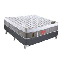 Cama Box Casal: Colchão Molas Ensacadas Castor Pocket Light Stress Oxygen New Plush + Base CRC Suede Cinza(138x188) Cama Box Casal: Colchão Molas Ensacadas Castor Pocket Light Stress Oxygen New Plush + Base CRC Suede Cinza(138x188)