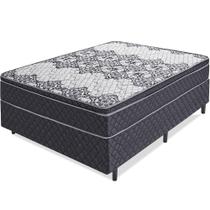 Cama Box Casal Colchão Molas Ensacadas Com Pillow de Tecnologia Tridimensional Ortopédica Relax BF Colchões 138x188x57cm