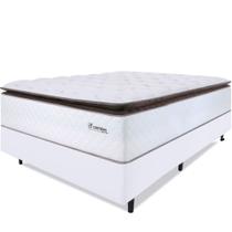 Cama Box Casal Colchão Molas Ensacadas com Pillow Top Extra Conforto 138x188x72cm - Premium Sleep - BF Colchões