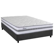 Cama Box Casal: Colchão Molas Ensacadas Herval Parma + Base CRC Suede Gray (138x188) Cama Box Casal: Colchão Molas Ensacadas Herval Parma + Base CRC Suede Gray (138x188)