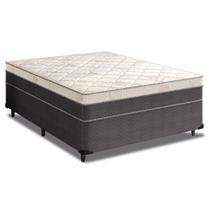 Cama Box Casal + Colchão Molas Ensacadas Luare Europillow 138x188x70cm Full - Maestro Colchões