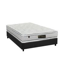 Cama Box Casal: Colchão Molas Ensacadas Luckspuma MasterPocket Lucksfaction Plus + Base CRC Suede Gray(138x188)