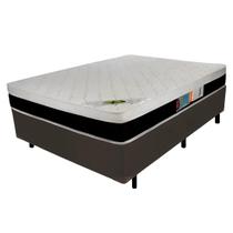 Cama Box Casal + Colchão Molas Ensacadas Luckspuma Roma