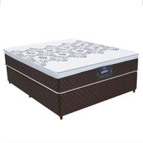 Cama Box Casal + Colchão Molas Ensacadas New York 138x188x26cm