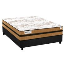 Cama Box Casal: Colchão Molas Ensacadas Plumatex MasterPocket Smart Milano + Base CRC Suede Cinza(138x188)