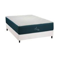 Cama Box Casal: Colchão Molas Ensacadas Polar Aquariuns + Base CRC Courano White (138x188)