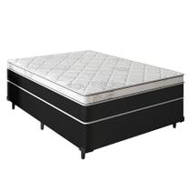 Cama Box Casal + Colchão Molas Ensacadas Varena Europillow 138x188x70cm Full - Maestro Colchões