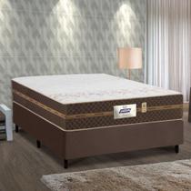 Cama Box Casal Colchão Molas Flora Marrom 138x188x60cm Cama Box Casal Colchão Molas Flora Marrom 138x188x60cm
