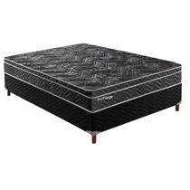 Cama Box Casal: Colchão Molas MasterPocket Ensacadas Paropas Privilege + Base CRC Suede Black (138x188) Cama Box Casal: Colchão Molas MasterPocket Ensacadas Paropas Privilege + Base CRC Suede Black (138x188)
