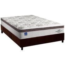 Cama Box Casal: Colchão Molas MasterPocket Ensacadas Plumatex Personalle + Base CRC Suede Brown(138x188)