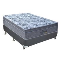 Cama Box Casal: Colchão Molas MasterPocket Ensacadas Probel Perfil Springs + Base CRC Suede Cinza(138x188) Cama Box Casal: Colchão Molas MasterPocket Ensacadas Probel Perfil Springs + Base CRC Suede Cinza(138x188)