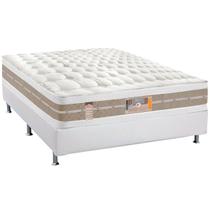 Cama Box Casal: Colchão Molas Pocket Ensacadas Castor Silver Star Air DF + Base CRC Courano Branco(138x188) Cama Box Casal: Colchão Molas Pocket Ensacadas Castor Silver Star Air DF + Base CRC Courano Branco(138x188)