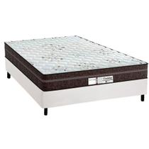 Cama Box Casal: Colchão Molas Probel MasterPocket Ensacadas ProDormir Evolution + Base CRC Courano Branco(138x188)