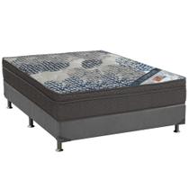 Cama Box Casal: Colchão Molas SuperPocket Ensacadas Ortobom ISO Firme + Base CRC Suede Gray (138x188)