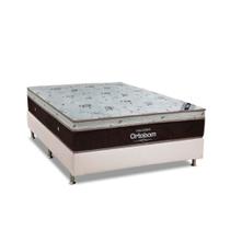 Cama Box Casal: Colchão Molas SuperPocket Ensacadas Ortobom Sleep King + Box Suede White (138x188)