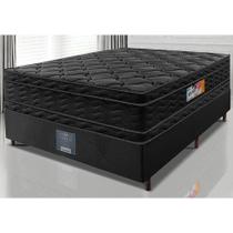 Cama Box Casal Colchão Ortopédico Black + Box 138x188x71 Double Face Espuma D33 Preto Cama Box Casal Colchão Ortopédico Black + Box 138x188x71 Double Face Espuma D33 Preto