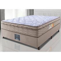 Cama Box Casal Colchão Ortopédico + Box 138x188x67 One Face Espuma D33 Dourado - CAMA INBOX