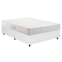 Cama Box Casal: Colchão Ortopédico Herval D28/AG65 Droom + Base CRC Courano White(138x188)