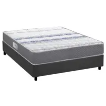Cama Box Casal: Colchão Ortopédico Herval D60 / AG65 Timeless + Base CRC Suede Gray (138x188)