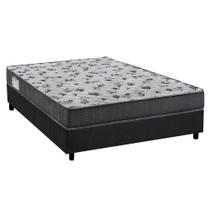 Cama Box Casal: Colchão Ortopédico Ortobom D33/EP ISO 100 Ultra Firme + Base CRC Suede Gray(138x188)