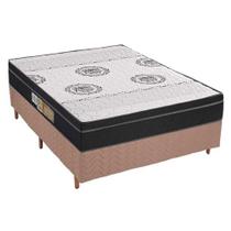 Cama Box Casal: Colchão Ortopédico Polar D28/EP Orthoface + Base CRC Rústico Clean(138x188)