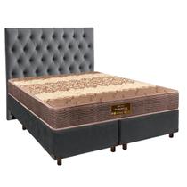 Cama Box Casal + Colchão Ortophedic Sankonfort + Cabeceira Cama Box Casal + Colchão Ortophedic Sankonfort + Cabeceira