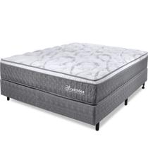 Cama Box Casal Colchão Smart Spring Mola Ensacada e Pillow Top de Espuma Viscoelástico 138x188x61cm - BF Colchões