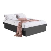 Cama Box Casal com Baú CB1140 190x140cm Haste Articulável de Aço Grafite - Art In Móveis