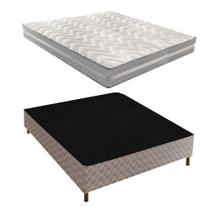 Cama Box Casal com Colchão D33 Quality Duoface 26x138x188cm e Base Florença Prata/Rustico Paropas By Ecosono Cama Box Casal com Colchão D33 Quality Duoface 26x138x188cm e Base Florença Prata/Rustico Paropas By Ecosono