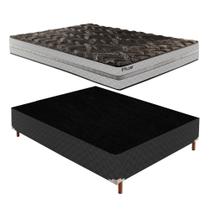 Cama Box Casal com Colchão D33 Unique Plus Duoface 20x138x188cm e Base Íris