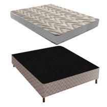 Cama Box Casal com Colchão D45 Unique Duoface 25x138x188cm e Base Galaxy Prata/Rustico Paropas By Ecosono Cama Box Casal com Colchão D45 Unique Duoface 25x138x188cm e Base Galaxy Prata/Rustico Paropas By Ecosono