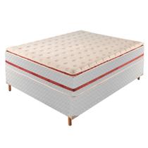Cama Box Casal com Colchão de Molas Ensacadas 32x138x188cm e Base Mônaco Branco/Rustico/Bordo Paropas By Ecosono Cama Box Casal com Colchão de Molas Ensacadas 32x138x188cm e Base Mônaco Branco/Rustico/Bordo Paropas By Ecosono