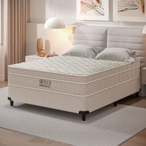 Cama Box Casal com Colchão Molas Ensacadas Ortobom Airtech Spring Pocket 138x188x65 Bege