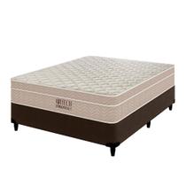 Cama Box Casal com Colchão Molas Ensacadas Ortobom Airtech SpringPocket 138x188x61cm Bege material sintético Marrom Cama Box Casal com Colchão Molas Ensacadas Ortobom Airtech SpringPocket 138x188x61cm Bege material sintético Marrom