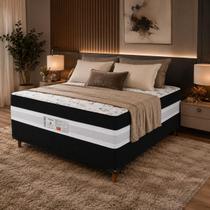 Cama Box Casal Conjugada D28 Ortomedic 138x188x53cm Bacetto Cama Box Casal Conjugada D28 Ortomedic 138x188x53cm Bacetto