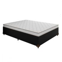 Cama Box Casal Conjugada Noruega 138x188x39cm Preto e Branco Lightspuma Cama Box Casal Conjugada Noruega 138x188x39cm Preto e Branco Lightspuma