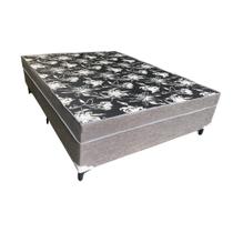 Cama Box Casal Conjugado Ortopédico Sleep Black Gray 88x188x53