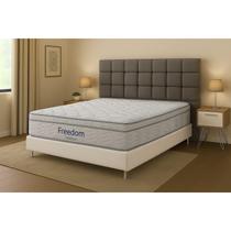 Cama Box Casal CRC + Colchão Freedom Ortobom + Cabeceira Piave - 138x188x12 Cama Box Casal CRC + Colchão Freedom Ortobom + Cabeceira Piave - 138x188x12