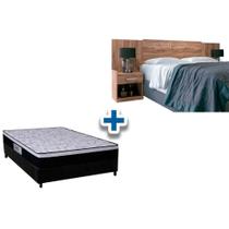 Cama Box Casal CRC + Colchão Ortopédico Foggia Sogni + Cabeceira Plus Atacama