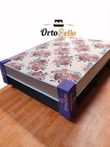 Cama Box Casal D28 Lisboa Floral Resistente Camada Extra de Espuma