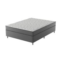 Cama Box Casal D28 Of 1,38x188x0,42 Cinza/Branco