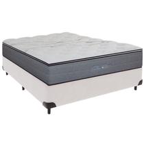 Cama Box Casal e Colchão Ares Molas Ensacadas Colchobel Branco Cama Box Casal e Colchão Ares Molas Ensacadas Colchobel Branco