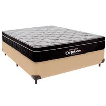 Cama Box Casal e Colchão Elegant Molas Ensacadas Ortobom Ocre Cama Box Casal e Colchão Elegant Molas Ensacadas Ortobom Ocre