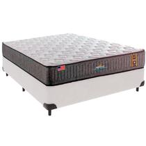 Cama Box Casal e Colchão Embrace Molas Ensacadas King Coil Branco Cama Box Casal e Colchão Embrace Molas Ensacadas King Coil Branco